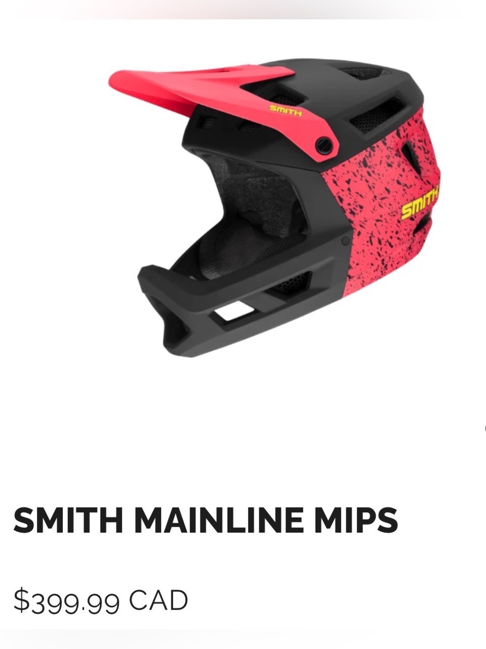 SMITH Mainline MIPS Full-Face Helmet in Pink and Black